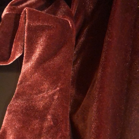 J.Crew Velvet Velour Sleeveless Wine Turtleneck - Picture 4 of 4